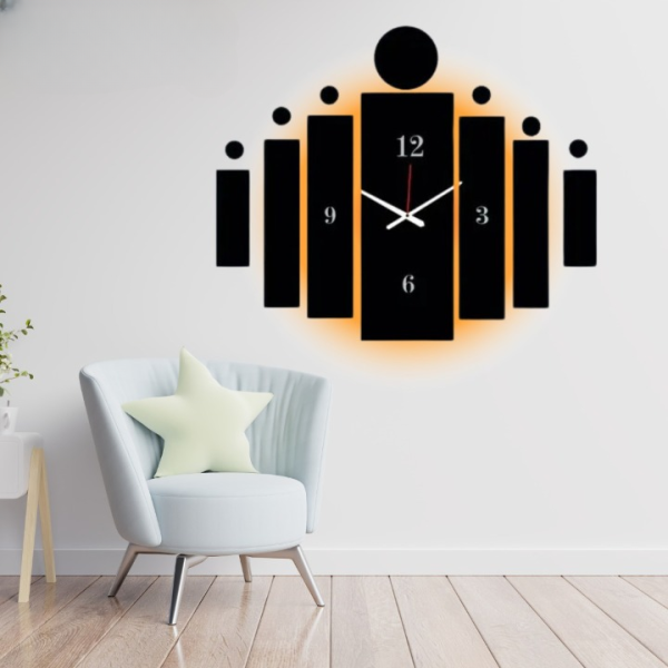 3d Tile Wall Clock | Wooden Tile Wall Clock Frame Wall Art | Wall Decoration | Decor For Home Wall Decoration Attractive Wooden Wall Art