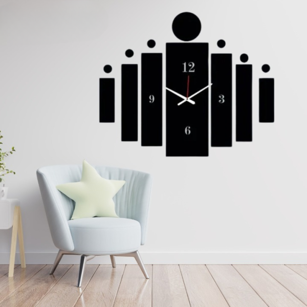 3d Tile Wall Clock | Wooden Tile Wall Clock Frame Wall Art | Wall Decoration | Decor For Home Wall Decoration Attractive Wooden Wall Art