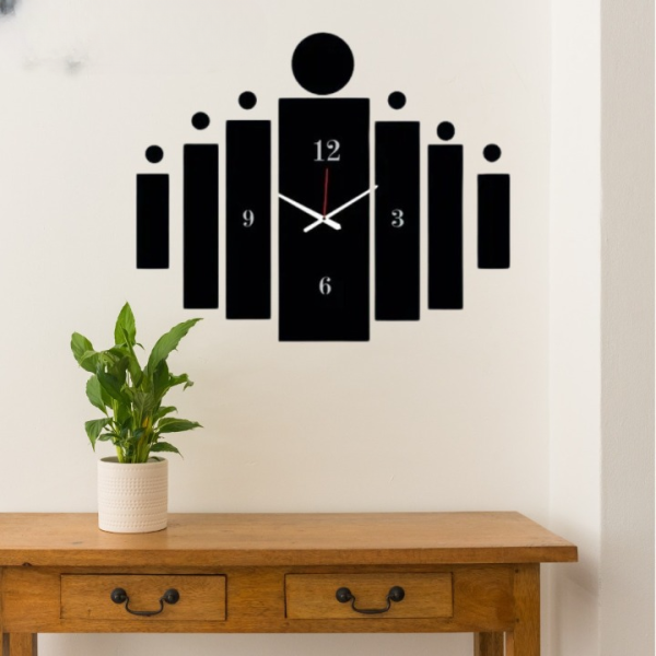 3d Tile Wall Clock | Wooden Tile Wall Clock Frame Wall Art | Wall Decoration | Decor For Home Wall Decoration Attractive Wooden Wall Art