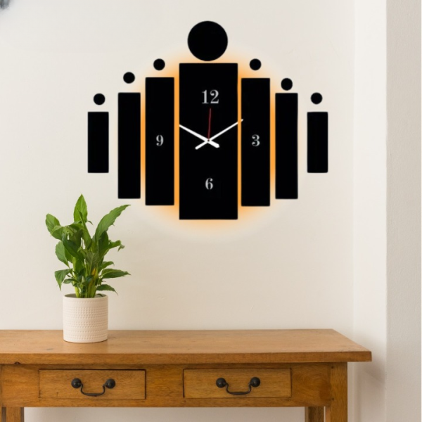 3d Tile Wall Clock | Wooden Tile Wall Clock Frame Wall Art | Wall Decoration | Decor For Home Wall Decoration Attractive Wooden Wall Art