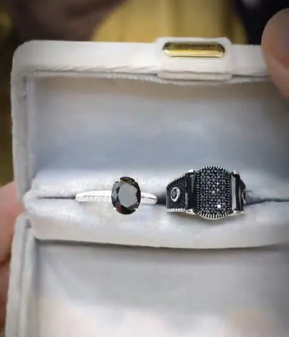 Couple Turkish Ring Both Rings Adjustable With Gift Packing