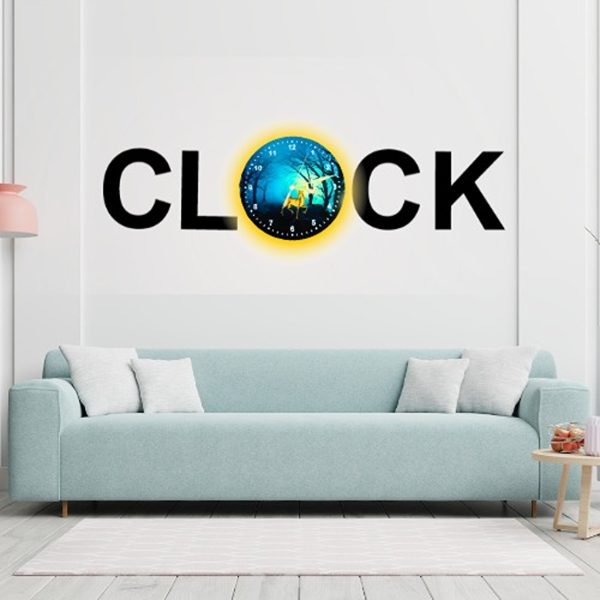 3d Wooden Alphabetic Clock With Esthetic Dial | Best Quality Alphabetic Design Clock For Home Decor | Home Decor Clock 30 Inch